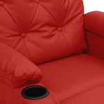 vidaXL Fotoliu cu ridicare pe verticală, roșu vin, piele ecologică vidaXL Fotoliu cu ridicare pe verticală, roșu vin, piele ecologică