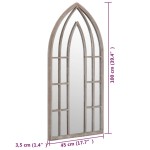 vidaXL Oglindă,nisip, 100x45 cm,fier, pentru utilizare în interior