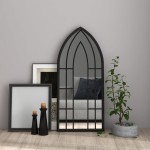 vidaXL Oglindă,negru, 100x45 cm,fier, pentru utilizare în interior vidaXL Oglindă,negru, 100x45 cm,fier, pentru utilizare în interior