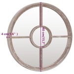 vidaXL Oglindă, nisipiu, 40x4 cm, fier, rotundă, utilizare în interior