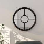 vidaXL Oglindă rotundă,negru,40x4 cm,fier,pentru utilizare în interior vidaXL Oglindă rotundă,negru,40x4 cm,fier,pentru utilizare în interior