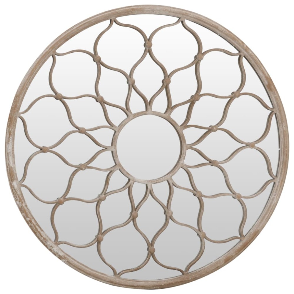 vidaXL Oglindă, nisipiu, 40x3 cm, fier, rotundă, utilizare în interior