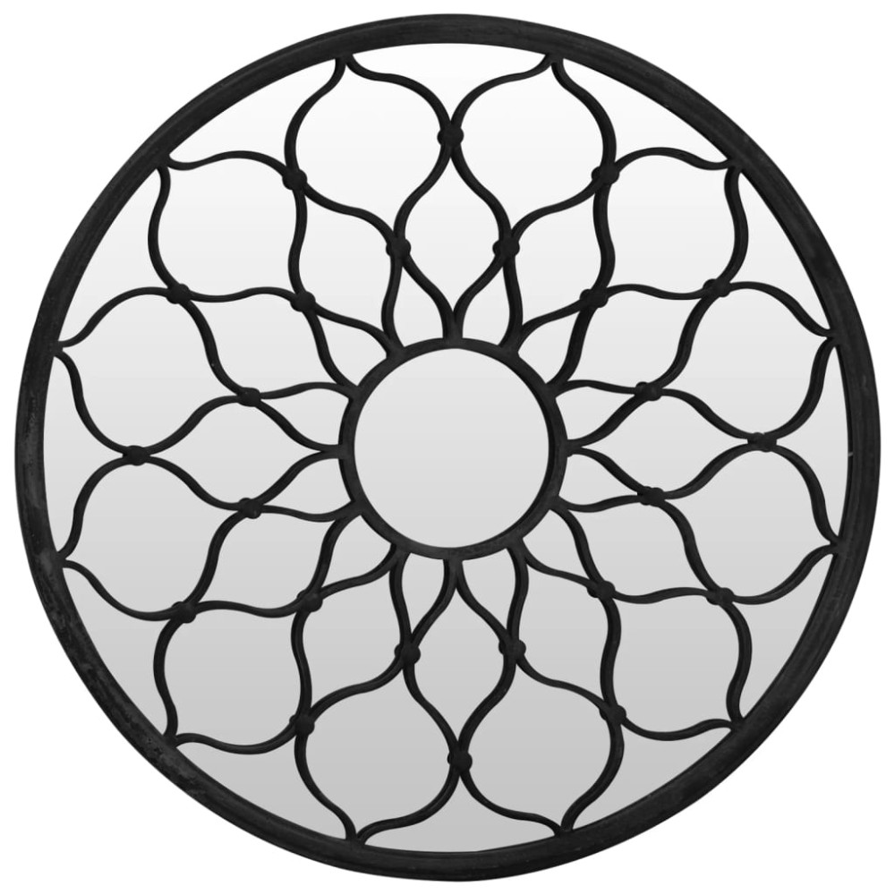 vidaXL Oglindă rotundă negru 40x3 cm fier pentru utilizare în interior