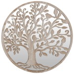 vidaXL Oglindă rotundă,nisip,60x2,5 cm,fier, utilizare în interior