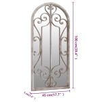 vidaXL Oglindă,nisip, 100x45 cm,fier, pentru utilizare în interior vidaXL Oglindă,nisip, 100x45 cm,fier, pentru utilizare în interior