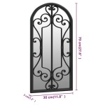 vidaXL Oglindă,negru, 70x30 cm,fier, pentru utilizare în interior vidaXL Oglindă,negru, 70x30 cm,fier, pentru utilizare în interior