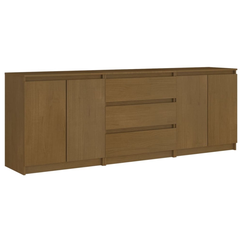 vidaXL Dulap lateral, maro miere, 180x36x65 cm, lemn masiv de pin