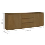 vidaXL Dulap lateral, maro miere, 180x36x65 cm, lemn masiv de pin vidaXL Dulap lateral, maro miere, 180x36x65 cm, lemn masiv de pin