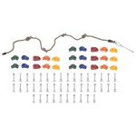 vidaXL Pietre de cățărat cu funie, 50 piese, multicolor vidaXL Pietre de cățărat cu funie, 50 piese, multicolor