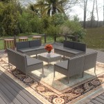 vidaXL Set mobilier de grădină cu perne, 9 piese, gri, poliratan vidaXL Set mobilier de grădină cu perne, 9 piese, gri, poliratan