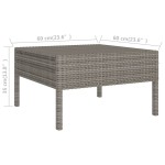 vidaXL Set mobilier de grădină cu perne, 9 piese, gri, poliratan vidaXL Set mobilier de grădină cu perne, 9 piese, gri, poliratan