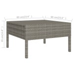 vidaXL Set mobilier de grădină cu perne, 9 piese, gri, poliratan vidaXL Set mobilier de grădină cu perne, 9 piese, gri, poliratan