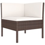 vidaXL Set mobilier de grădină cu perne, 8 piese, maro, poliratan vidaXL Set mobilier de grădină cu perne, 8 piese, maro, poliratan