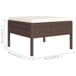 vidaXL Set mobilier de grădină cu perne, 8 piese, maro, poliratan vidaXL Set mobilier de grădină cu perne, 8 piese, maro, poliratan