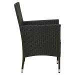vidaXL Set mobilier de grădină cu perne, 9 piese, negru, poliratan vidaXL Set mobilier de grădină cu perne, 9 piese, negru, poliratan
