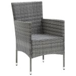 vidaXL Set mobilier de grădină cu perne, 9 piese, gri, poliratan vidaXL Set mobilier de grădină cu perne, 9 piese, gri, poliratan