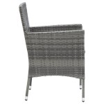 vidaXL Set mobilier de grădină cu perne, 9 piese, gri, poliratan vidaXL Set mobilier de grădină cu perne, 9 piese, gri, poliratan