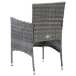 vidaXL Set mobilier de grădină cu perne, 9 piese, gri, poliratan vidaXL Set mobilier de grădină cu perne, 9 piese, gri, poliratan