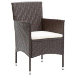 vidaXL Set mobilier de grădină cu perne, 9 piese, maro, poliratan