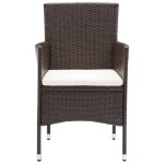 vidaXL Set mobilier de grădină cu perne, 9 piese, maro, poliratan