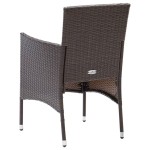 vidaXL Set mobilier de grădină cu perne, 9 piese, maro, poliratan