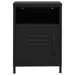 vidaXL Noptiere, 2 buc., negru, 35x35x51 cm, oțel vidaXL Noptiere, 2 buc., negru, 35x35x51 cm, oțel