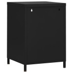 vidaXL Noptiere, 2 buc., negru, 35x35x51 cm, oțel vidaXL Noptiere, 2 buc., negru, 35x35x51 cm, oțel
