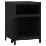 vidaXL Noptiere, 2 buc., negru, 35x35x51 cm, oțel vidaXL Noptiere, 2 buc., negru, 35x35x51 cm, oțel