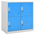 vidaXL Dulapuri vestiar 2 buc. gri deschis/albastru 90x45x92,5 cm oțel vidaXL Dulapuri vestiar 2 buc. gri deschis/albastru 90x45x92,5 cm oțel