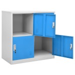 vidaXL Dulapuri vestiar 2 buc. gri deschis/albastru 90x45x92,5 cm oțel vidaXL Dulapuri vestiar 2 buc. gri deschis/albastru 90x45x92,5 cm oțel