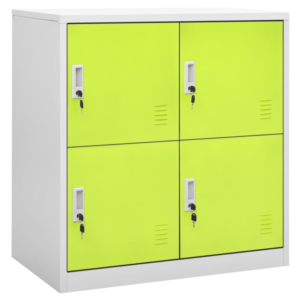 vidaXL Dulapuri vestiar 2 buc. gri deschis și verde 90x45x92,5 cm oțel