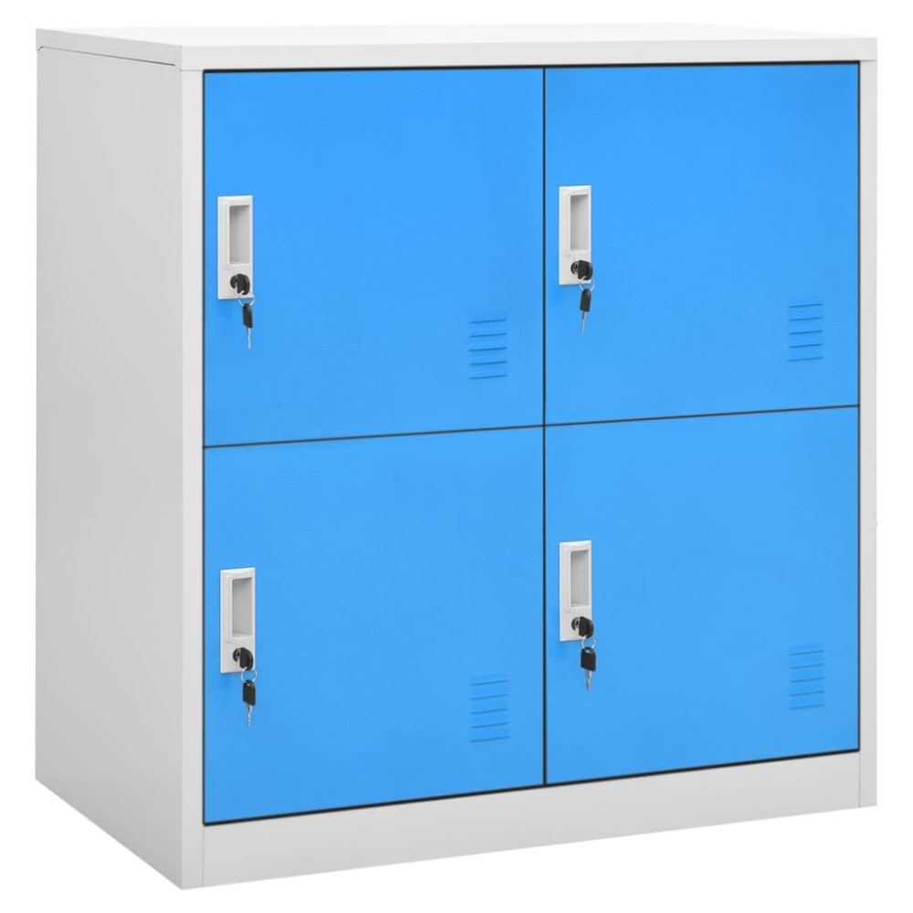 vidaXL Dulapuri vestiar 5 buc. gri deschis/albastru 90x45x92,5 cm oțel