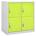 vidaXL Dulapuri vestiar 5 buc. gri deschis/verde 90x45x92,5 cm oțel vidaXL Dulapuri vestiar 5 buc. gri deschis/verde 90x45x92,5 cm oțel