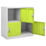 vidaXL Dulapuri vestiar 5 buc. gri deschis/verde 90x45x92,5 cm oțel vidaXL Dulapuri vestiar 5 buc. gri deschis/verde 90x45x92,5 cm oțel