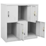vidaXL Dulapuri vestiar, 2 buc., gri deschis, 90x45x92,5 cm, oțel vidaXL Dulapuri vestiar, 2 buc., gri deschis, 90x45x92,5 cm, oțel