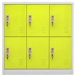 vidaXL Dulapuri vestiar 2 buc. gri deschis și verde 90x45x92,5 cm oțel vidaXL Dulapuri vestiar 2 buc. gri deschis și verde 90x45x92,5 cm oțel