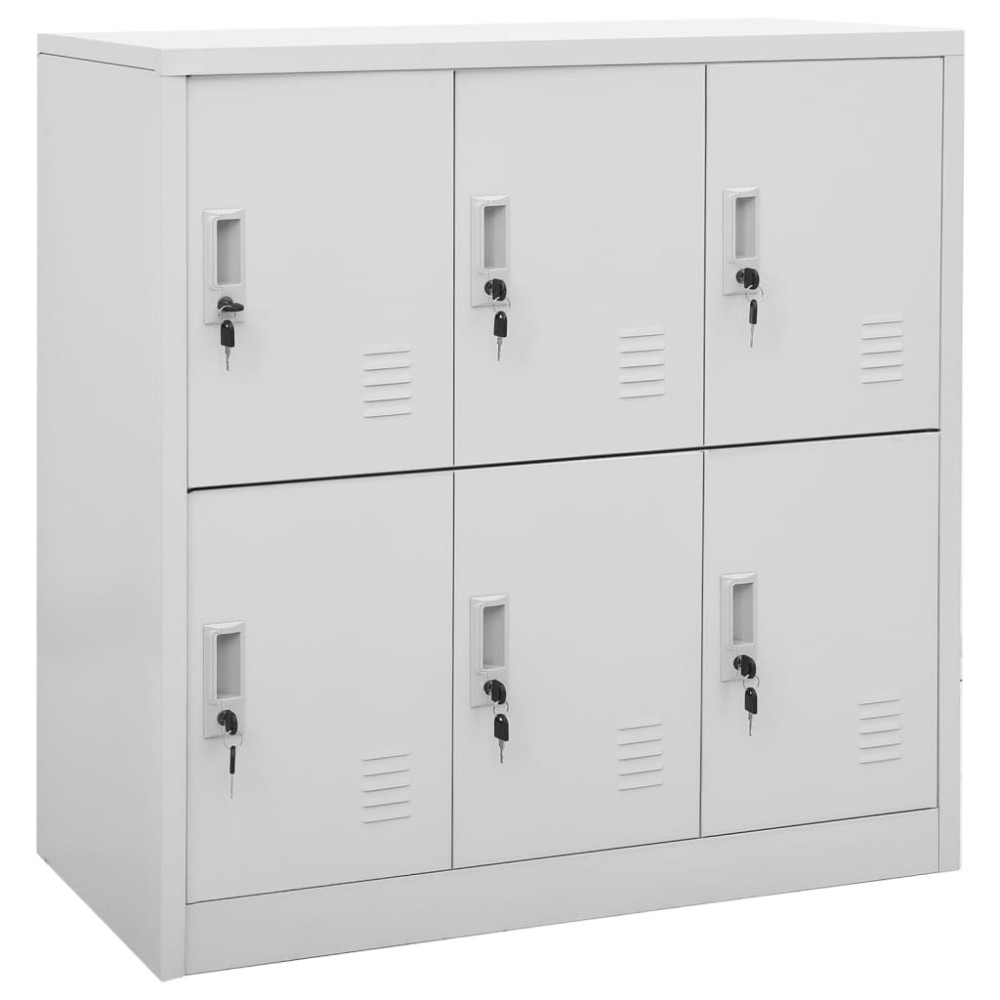 vidaXL Dulapuri vestiar 5 buc. gri deschis 90x45x92,5 cm oțel