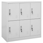 vidaXL Dulapuri vestiar 5 buc. gri deschis 90x45x92,5 cm oțel vidaXL Dulapuri vestiar 5 buc. gri deschis 90x45x92,5 cm oțel
