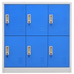 vidaXL Dulapuri vestiar 5 buc. gri deschis/albastru 90x45x92,5 cm oțel vidaXL Dulapuri vestiar 5 buc. gri deschis/albastru 90x45x92,5 cm oțel