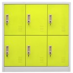vidaXL Dulapuri vestiar 5 buc. gri deschis și verde 90x45x92,5 cm oțel vidaXL Dulapuri vestiar 5 buc. gri deschis și verde 90x45x92,5 cm oțel