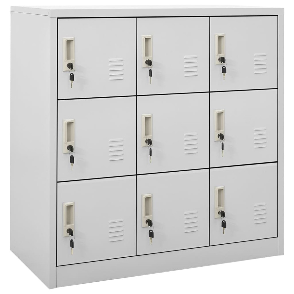 vidaXL Dulapuri vestiar 2 buc. gri deschis 90x45x92,5 cm oțel