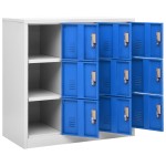 vidaXL Dulapuri vestiar 2 buc. gri deschis/albastru 90x45x92,5 cm oțel vidaXL Dulapuri vestiar 2 buc. gri deschis/albastru 90x45x92,5 cm oțel