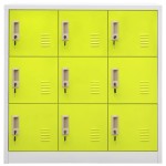 vidaXL Dulapuri vestiar 2 buc. gri deschis și verde 90x45x92,5 cm oțel vidaXL Dulapuri vestiar 2 buc. gri deschis și verde 90x45x92,5 cm oțel