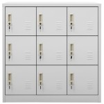 vidaXL Dulapuri vestiar 5 buc. gri deschis 90x45x92,5 cm oțel vidaXL Dulapuri vestiar 5 buc. gri deschis 90x45x92,5 cm oțel