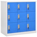 vidaXL Dulapuri vestiar 5 buc. gri deschis/albastru 90x45x92,5 cm oțel vidaXL Dulapuri vestiar 5 buc. gri deschis/albastru 90x45x92,5 cm oțel
