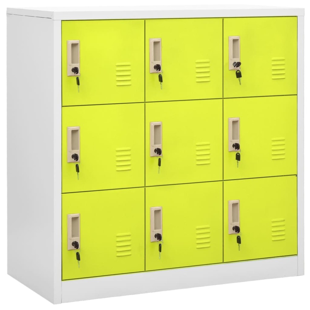 vidaXL Dulapuri vestiar 5 buc. gri deschis și verde 90x45x92,5 cm oțel