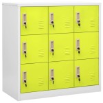 vidaXL Dulapuri vestiar 5 buc. gri deschis și verde 90x45x92,5 cm oțel vidaXL Dulapuri vestiar 5 buc. gri deschis și verde 90x45x92,5 cm oțel