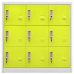 vidaXL Dulapuri vestiar 5 buc. gri deschis și verde 90x45x92,5 cm oțel vidaXL Dulapuri vestiar 5 buc. gri deschis și verde 90x45x92,5 cm oțel