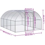 vidaXL Coteț de găini pentru exterior, 3x4x2 m, oțel zincat vidaXL Coteț de găini pentru exterior, 3x4x2 m, oțel zincat