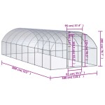 vidaXL Coteț de găini pentru exterior, 3x8x2 m, oțel zincat vidaXL Coteț de găini pentru exterior, 3x8x2 m, oțel zincat